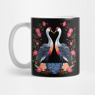 Whooping Crane Valentine Day Mug